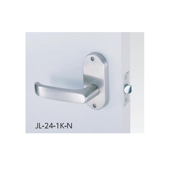川口技研 Jレバー JL-24-1K-N ニッケル 空錠・小判座 バックセット50mm
