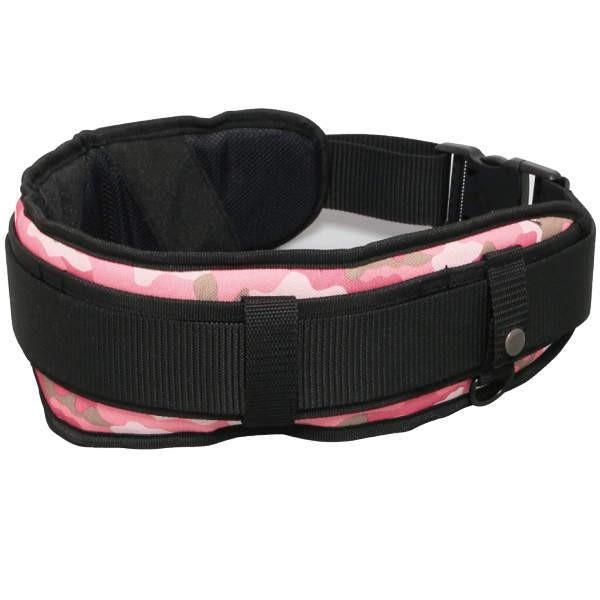 KLASS 極東産機 サポーターベルトももいろ迷彩 クッション すべり止め付 63-9384