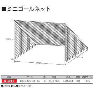 KANEYA（カネヤ） ミニゴールネット3215WT K-3011 学校体育器具 学校