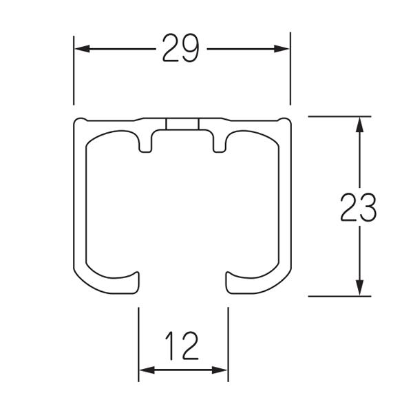 ケージーパルテック パルスライド カブセタイプ折戸・FHCタイプ吊引戸 上部レール DOC336 A...