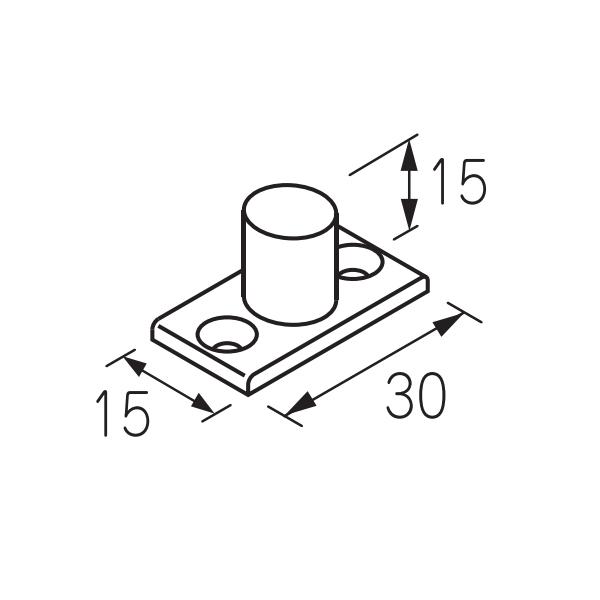 ケージーパルテック パルスライド Fタイプ引戸・FHCタイプ吊引戸部品 案内ダボ（下） F101