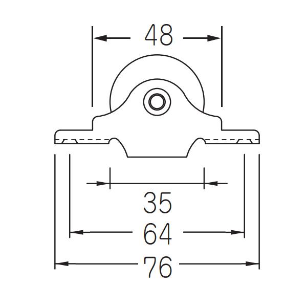 ケージーパルテック パルレール Hタイプ 戸車 HSSB35
