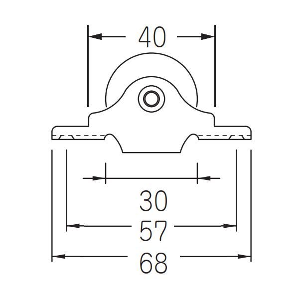 ケージーパルテック パルレール Hタイプ 戸車 HSSP30