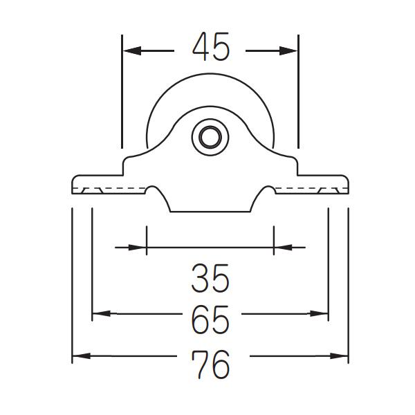 ケージーパルテック パルレール Hタイプ 戸車 HSSP35