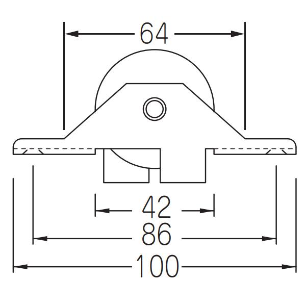 ケージーパルテック パルレール Hタイプ 戸車 HSSS42