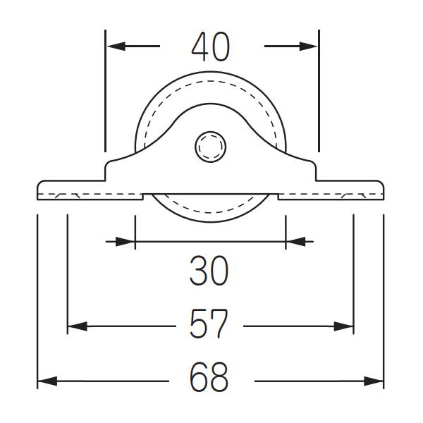 ケージーパルテック パルレール Oタイプ 戸車 OSB30