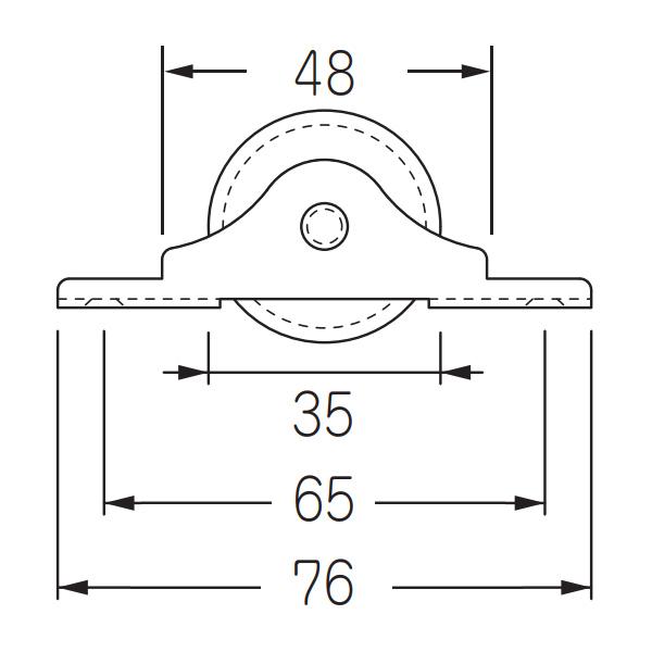 ケージーパルテック パルレール Oタイプ 戸車 OSB35