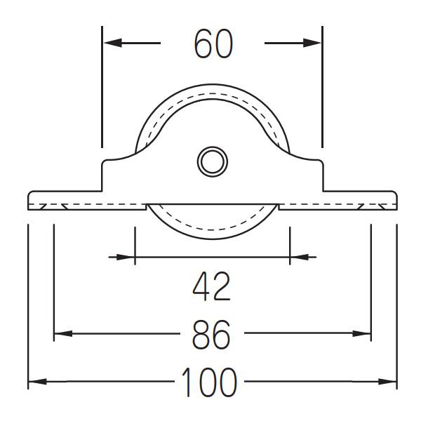 ケージーパルテック パルレール Oタイプ 戸車 OSS42