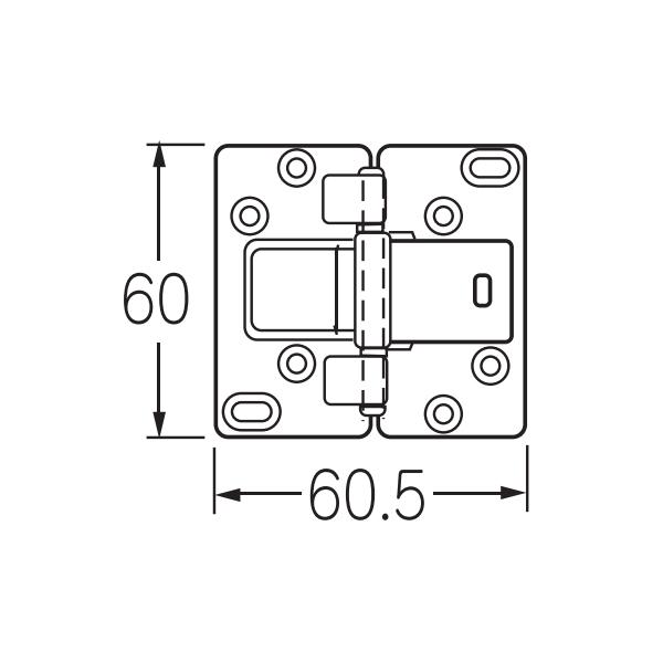 ケージーパルテック パルスライド Pタイプ折戸部品 ヒンジ(ロック付） PH404