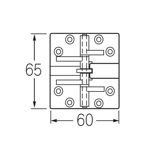 ケージーパルテック パルスライド Pタイプ折戸部品 ヒンジ(ロック付） 強度調整付 PHS405