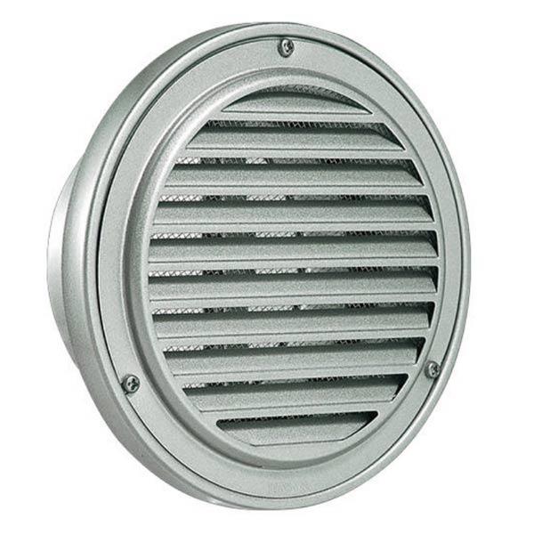 ナスタ 屋外換気口 ステンレス 薄型グリルタイプ 防火ダンパー付 適用パイプ：スパイラル管（内径φ1...