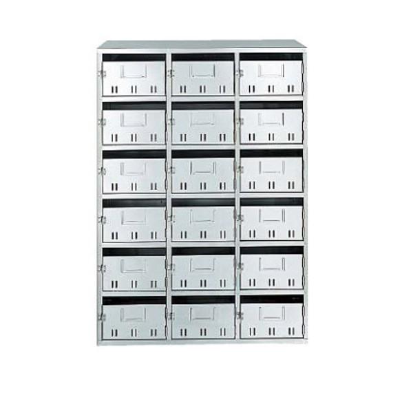 ナスタ ポスト 公団タイプ 18戸用 KS-MB18SH 屋内タイプ 横開き扉