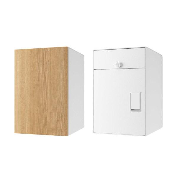 ナスタ 宅配ボックス NastaBox+Post 前入後出 シリンダ錠 Lサイズ 木目色 KS-TL...