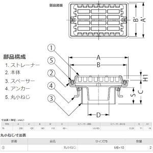 カネソウ 鋳鉄製ルーフドレン EMA-1-75...の詳細画像2