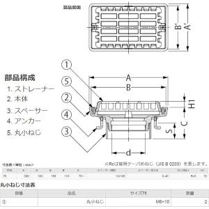 カネソウ 鋳鉄製ルーフドレン EMA-2-75...の詳細画像2