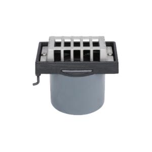 カネソウ 鋳鉄製ルーフドレン EMZ-2S-75 75mm（3インチ） C寸法70〜200mm たて引き用 打込型 ねじ込み式 バルコニー・廊下・踊場用 ステンレス ストレーナー付