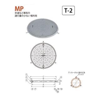 カネソウ マンホール・ハンドホール鉄蓋 浄化水槽用 ポリプロピレン製 一般形 丸枠 MP 450 T-2｜interiortool