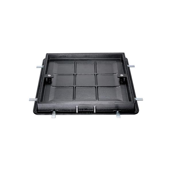 カネソウ カラー舗装用鉄蓋（化粧用鉄蓋） タイル用 鋳鉄目地 簡易密閉形 呼称3040 パッキンなし...