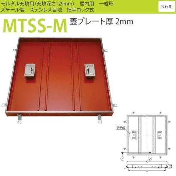 カネソウ フロアーハッチ MTSS-M 1000 把手ロック式 一般形 スチール製 ステンレス目地 ...