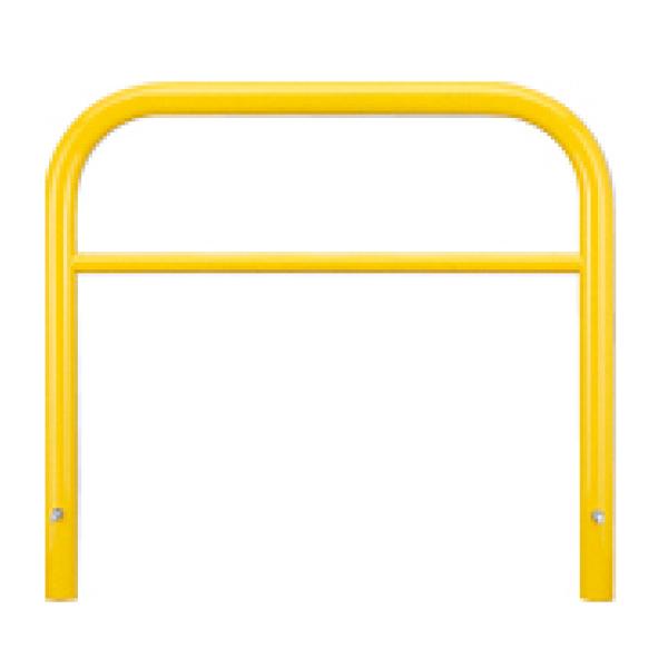 カネソウ 車止め YBW6H15-K Yシリーズ アーチ型 横バー付 スチール製 焼付塗装 固定式 ...