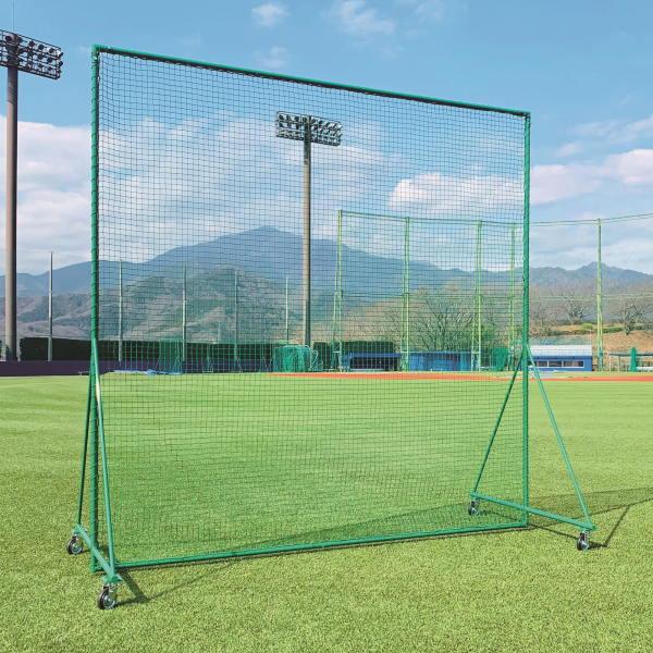 寺西喜商店 キャスター付防球用フェンス 緑 KR-3030K
