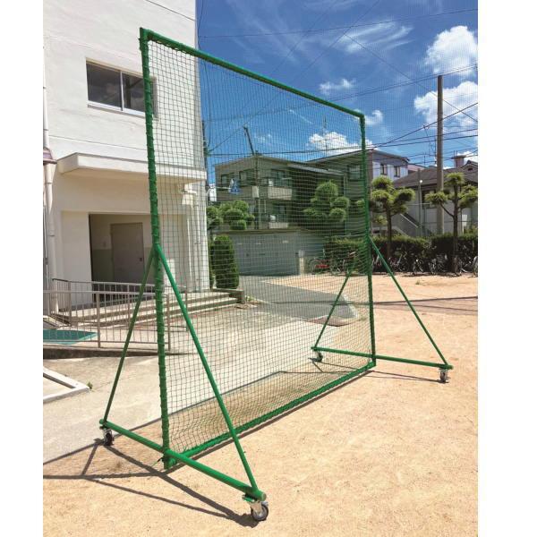寺西喜商店 キャスター付防球用フェンス 緑 KR-3040K