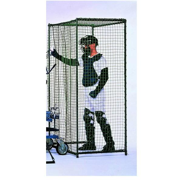 寺西喜商店 ピッチングマシンオペレーター用防護ケージ 緑 KT-368