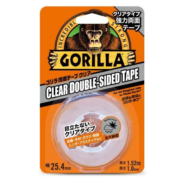 ゴリラ両面テープ クリア 1780 幅25.4mmx長さ1.52ｍx厚さ1.0mm