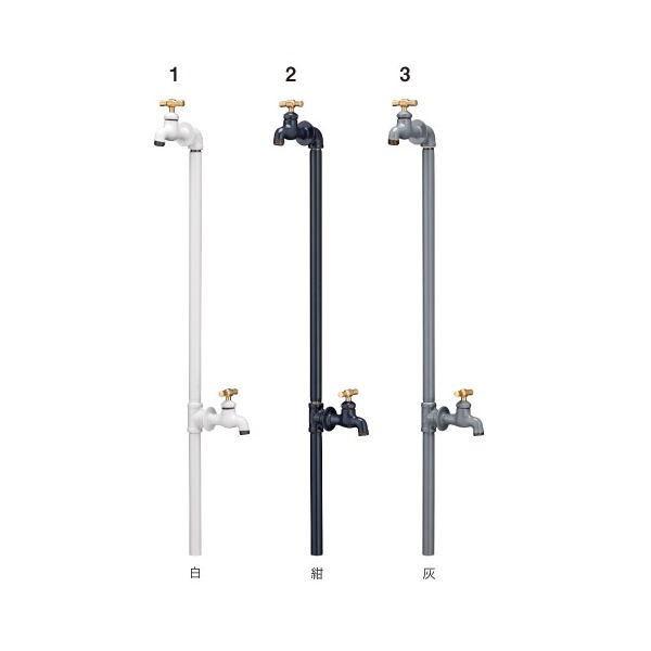 ミズタニバルブ工業 水栓柱 パイプロップ ダブルセット（水栓2口付）