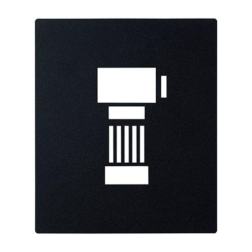 美濃クラフト インターホンカバー レザー調 ディープブラック塗装 IPM-1-LDK