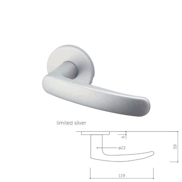 GMレバー limited silver 空錠 丸座 D-900 TXS-1H01 バックセット51...