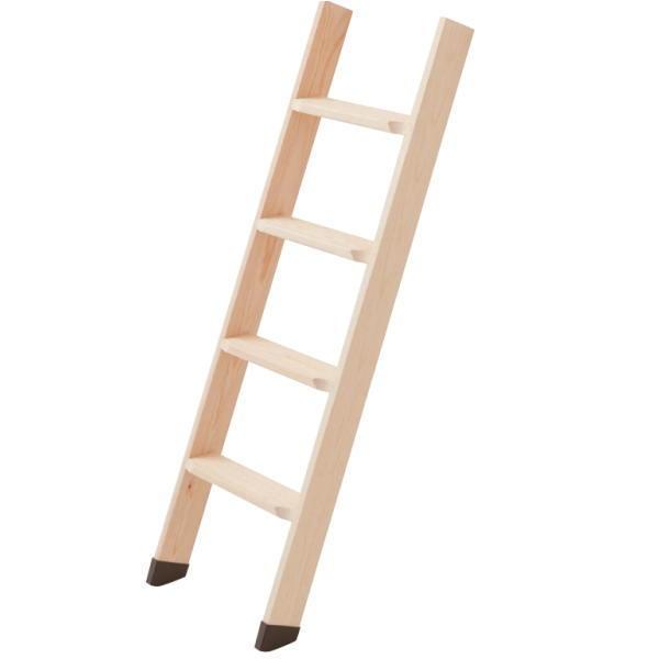 丸喜金属 木製はしご 段数4 全長1200mm（設置時の有効寸法約1140mm）