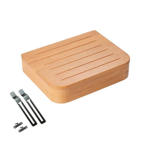 丸喜金属 MARIX 木製玄関踏台 MFW-200 高100〜130 サイズ450