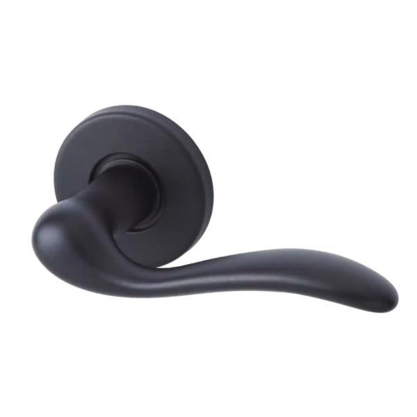 ミノルカレバーハンドル 空錠 MLD-100 マットブラック バックセット50mm