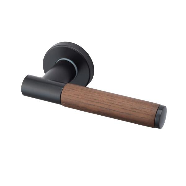 丸喜金属 アルベロレバーハンドル 空錠 BS50mm ウォールナット MLW-100