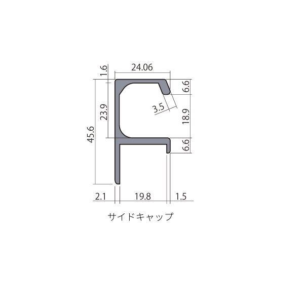 MARUKI MARIX ライン引手 ローレットデザインンMPA-210用キャップ マットブラック ...