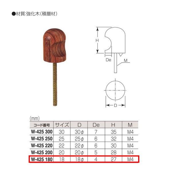 丸喜金属 マイウッド ロマンつまみ W-425 D18Φ