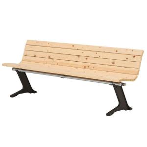 受注生産 テラモト 木製ベンチ ベンチスワール 1800（肘なし） 約W1850