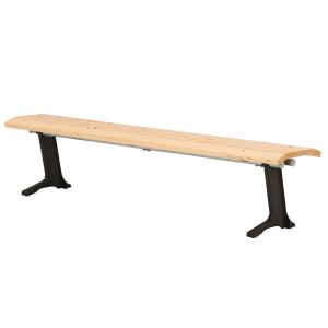 受注生産 テラモト 木製ベンチ ベンチスワール 1800（肘付） 約W1850