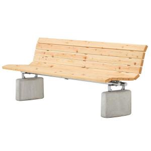 受注生産 テラモト 木製ベンチ ベンチスワール 1800（肘なし） 約W1850