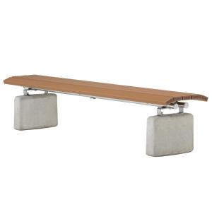 受注生産 テラモト 木製ベンチ ベンチスワール 1800（肘なし） 約W1850