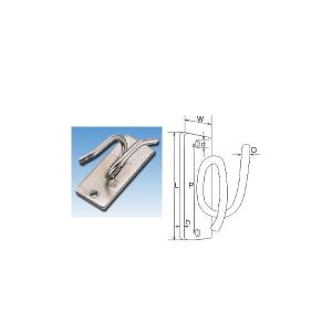 水本機械 ロープハンガー ステンレス 船舶艤装品 W51mm