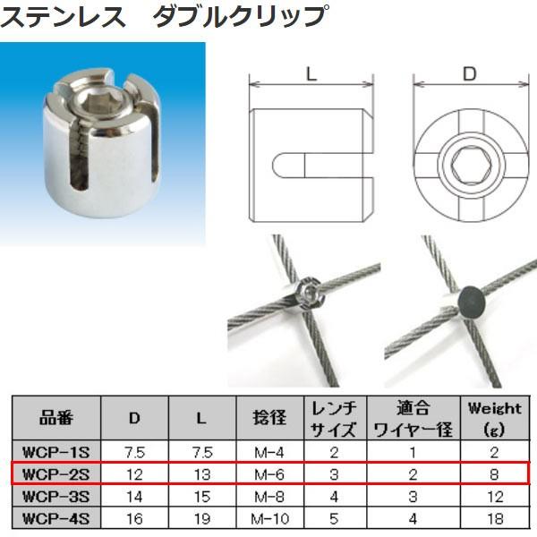 水本機械 ダブルクリップ ステンレス SUS304 WCP-2S