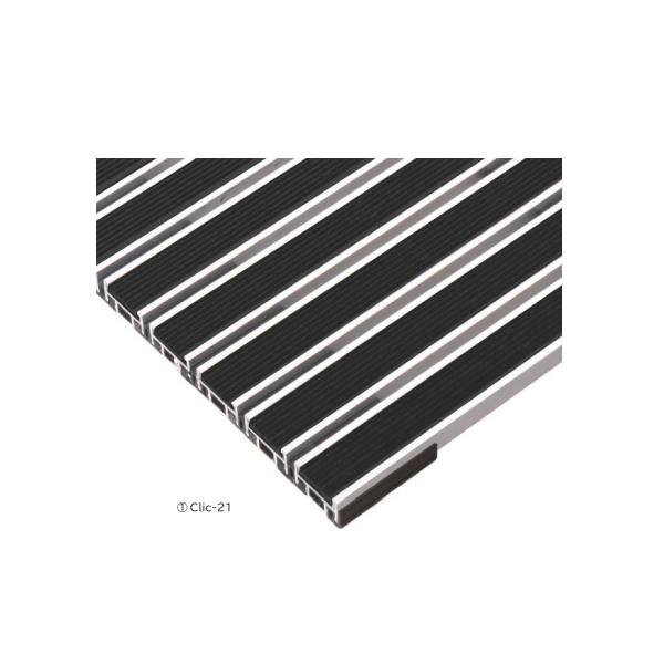 ミヅシマ 金属マット Clic-21(ラバータイプ) 巻き取りタイプ(屋内・外用) ブラック 417...