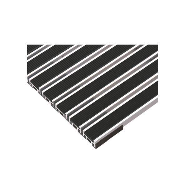 ミヅシマ 金属マット Clic-21ライト(ラバータイプ) 巻き取りタイプ(屋内・外用) ブラック ...