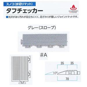 ミヅシマ タフチェッカー用 スロープ＃A グレー 422-0241 70×250mm 15mm厚 1つ