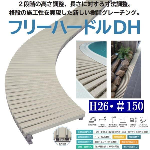 ミヅシマ グレーチング 塩化ビニール製 フリーハードルDH 431-0400 H26・#150 幅1...