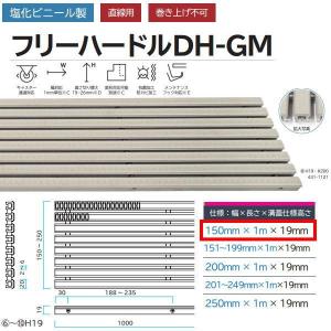 ミヅシマ 塩化ビニール製 フリーハードルDH-GM 431-1101 H19・#150 幅150mm×長さ1m×溝蓋仕様高さ19mm｜interiortool