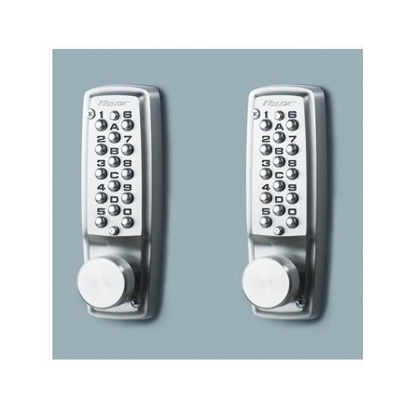 長沢製作所 キーレックス KL2100 自動施錠 両面ボタン 鍵なし レバー 22443