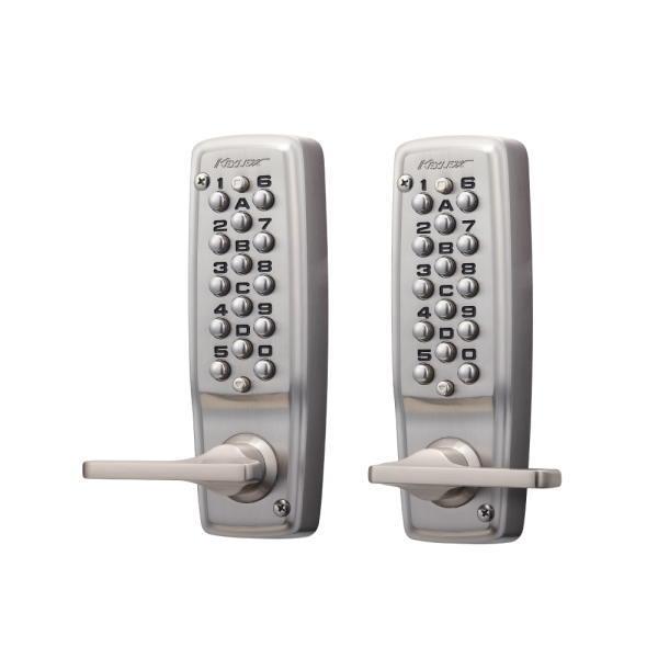 長沢製作所 キーレックス KL2100 自動施錠 両面ボタン 鍵なし レバー 22463